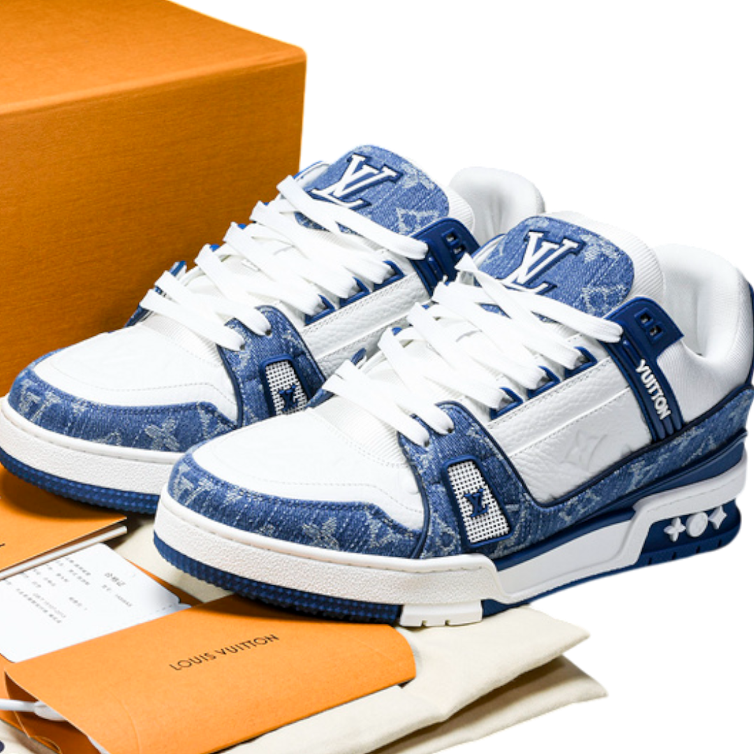 Louis Vuittоп Trainer Low 'Monogram Denim White Blue'