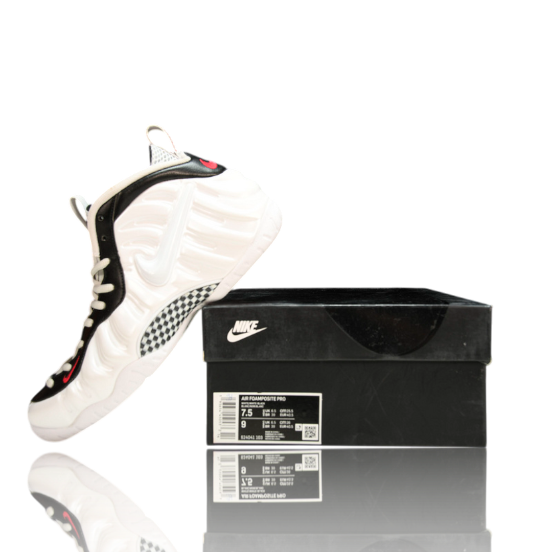 Air Foamposite Pro 'White Black University Red'