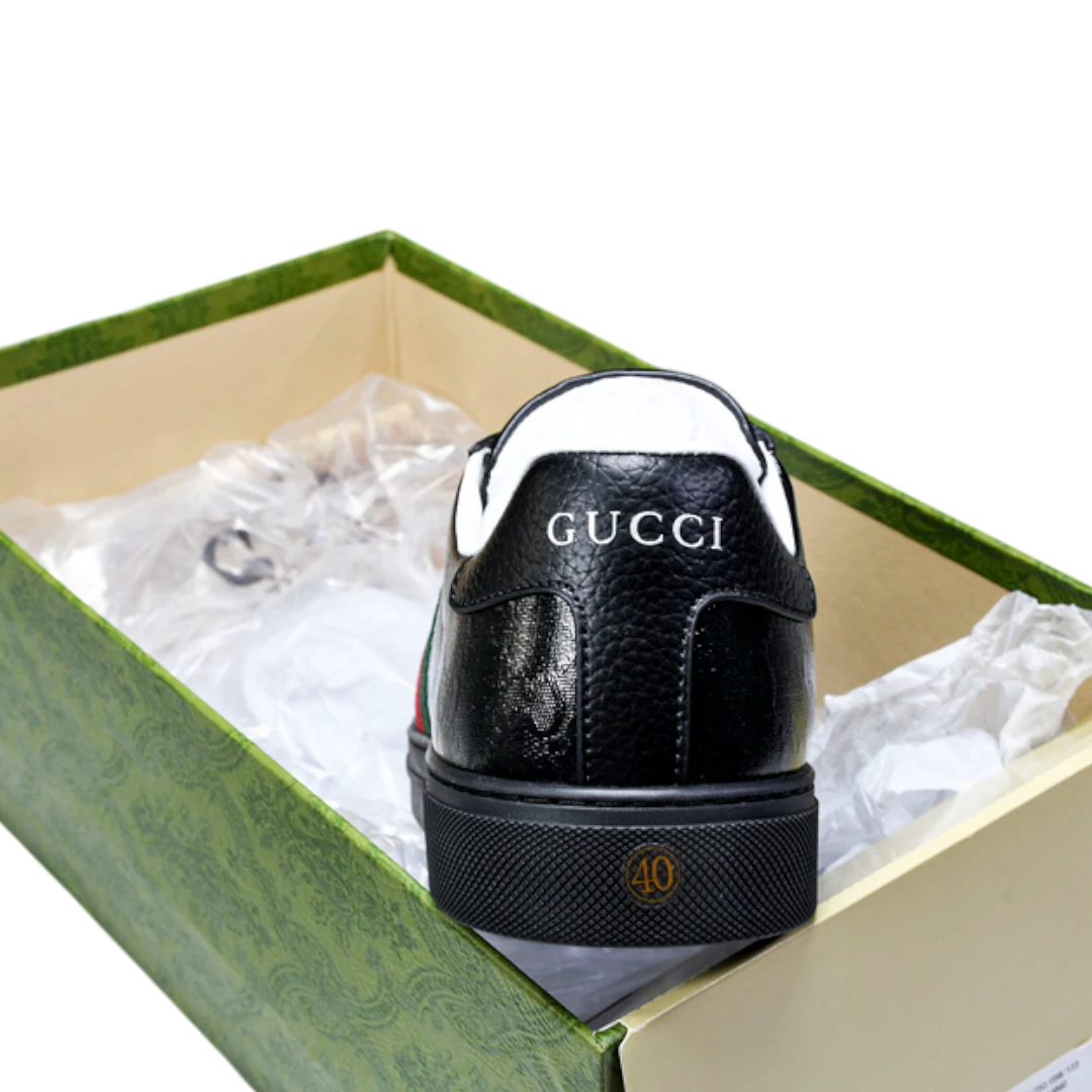 Guссi Ace Web 'Black Monogram'