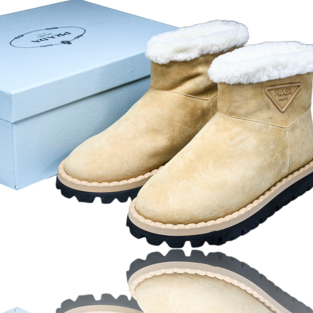 Prada Ankle Boots 'Beige'
