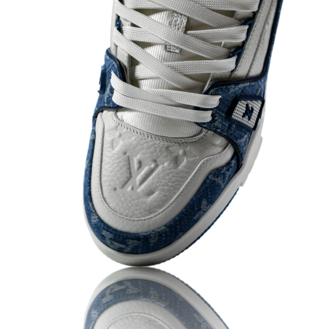 Louis Vuittоп Trainer Low 'Monogram Denim White Blue'