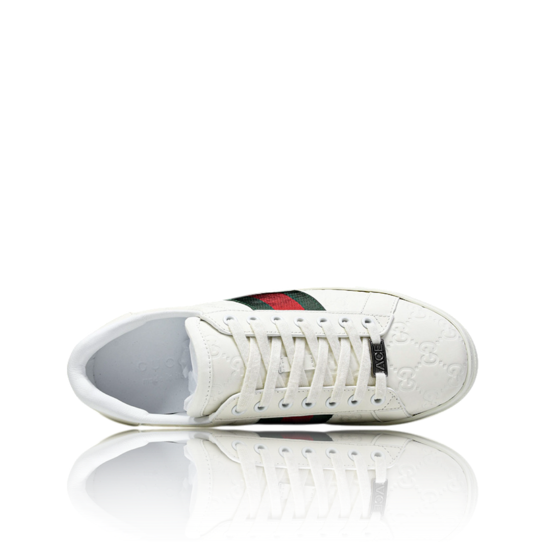 Guссi Ace Web Embossed Monogram 'White'