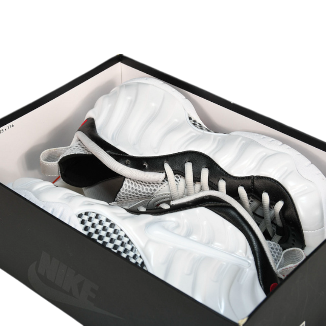 Air Foamposite Pro 'White Black University Red'