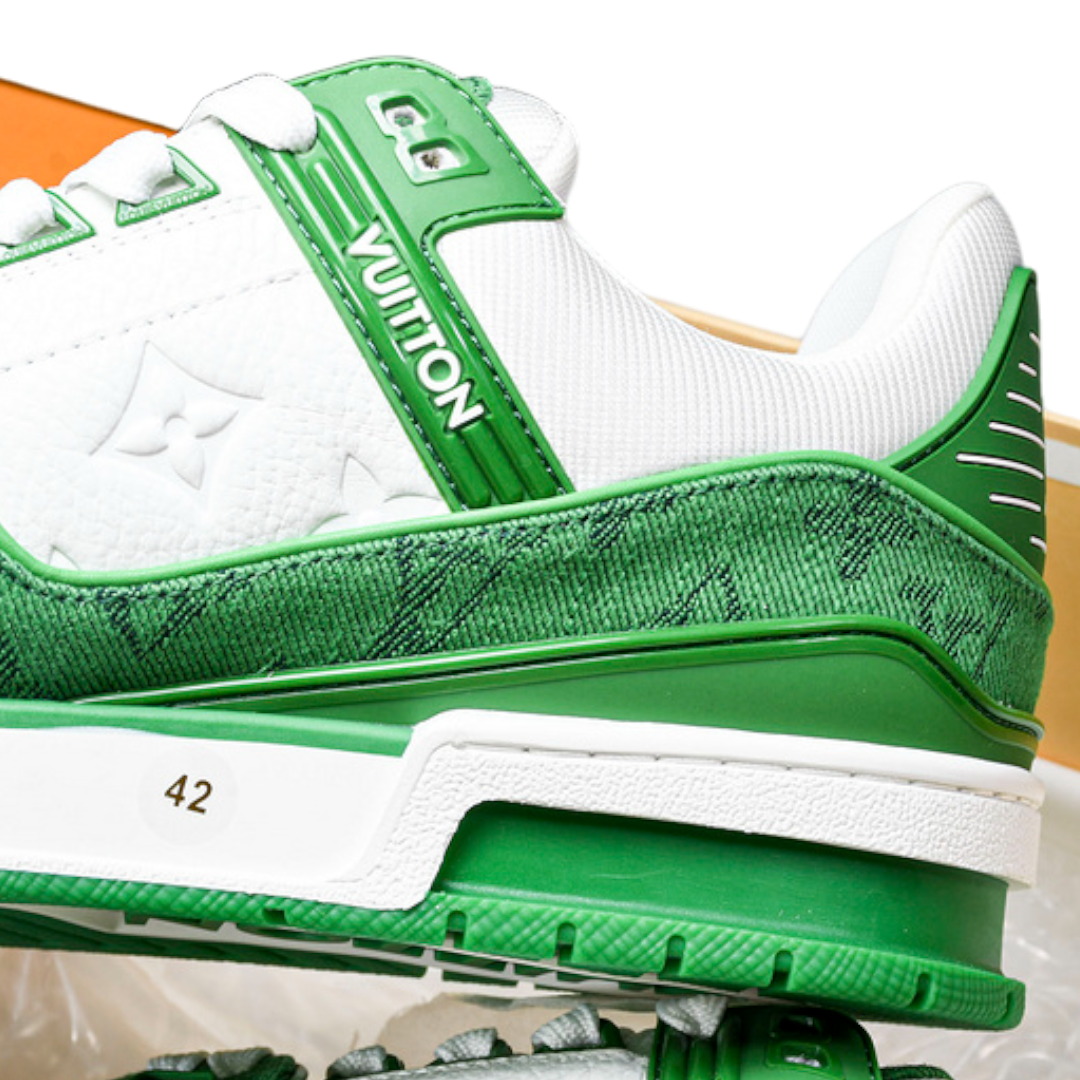 Louis Vuittоп Trainer Low 'Monogram Denim White Green'