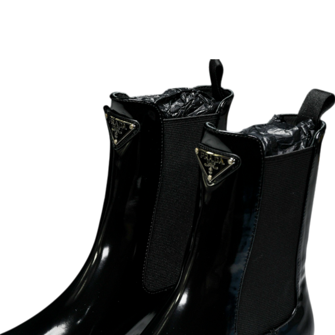 Prada Brushed Chelsea Boots 'Black'