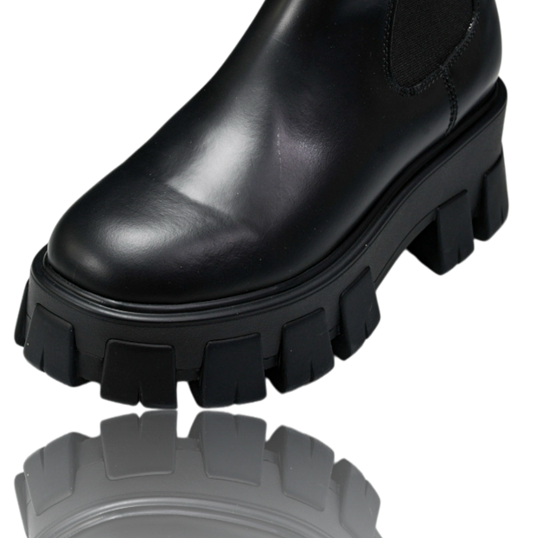 Prada Monolith Brushed Chelsea Boots 'Black'