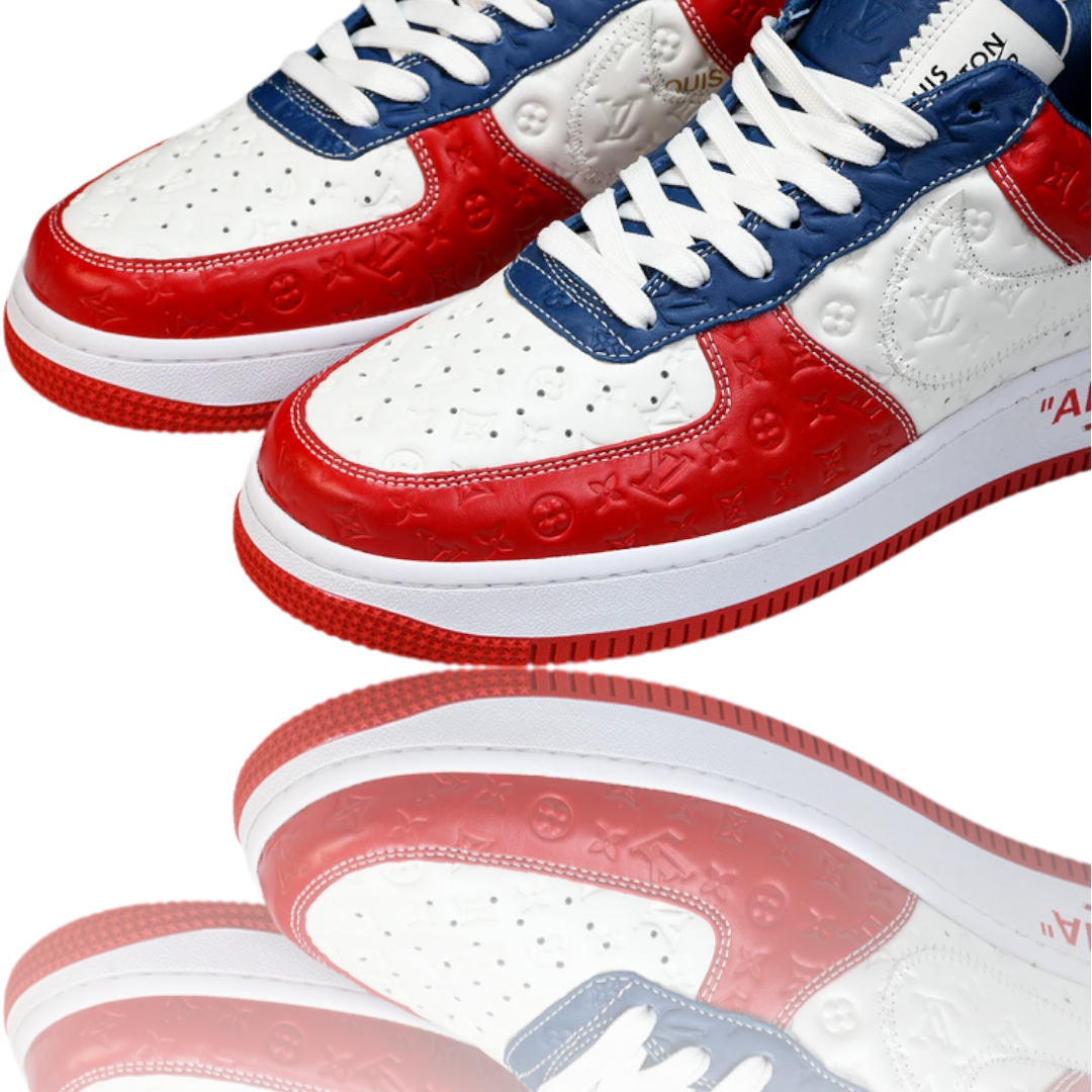 Louis Vuittоп x AF1 By Virgil Abloh 'White Red Blue'