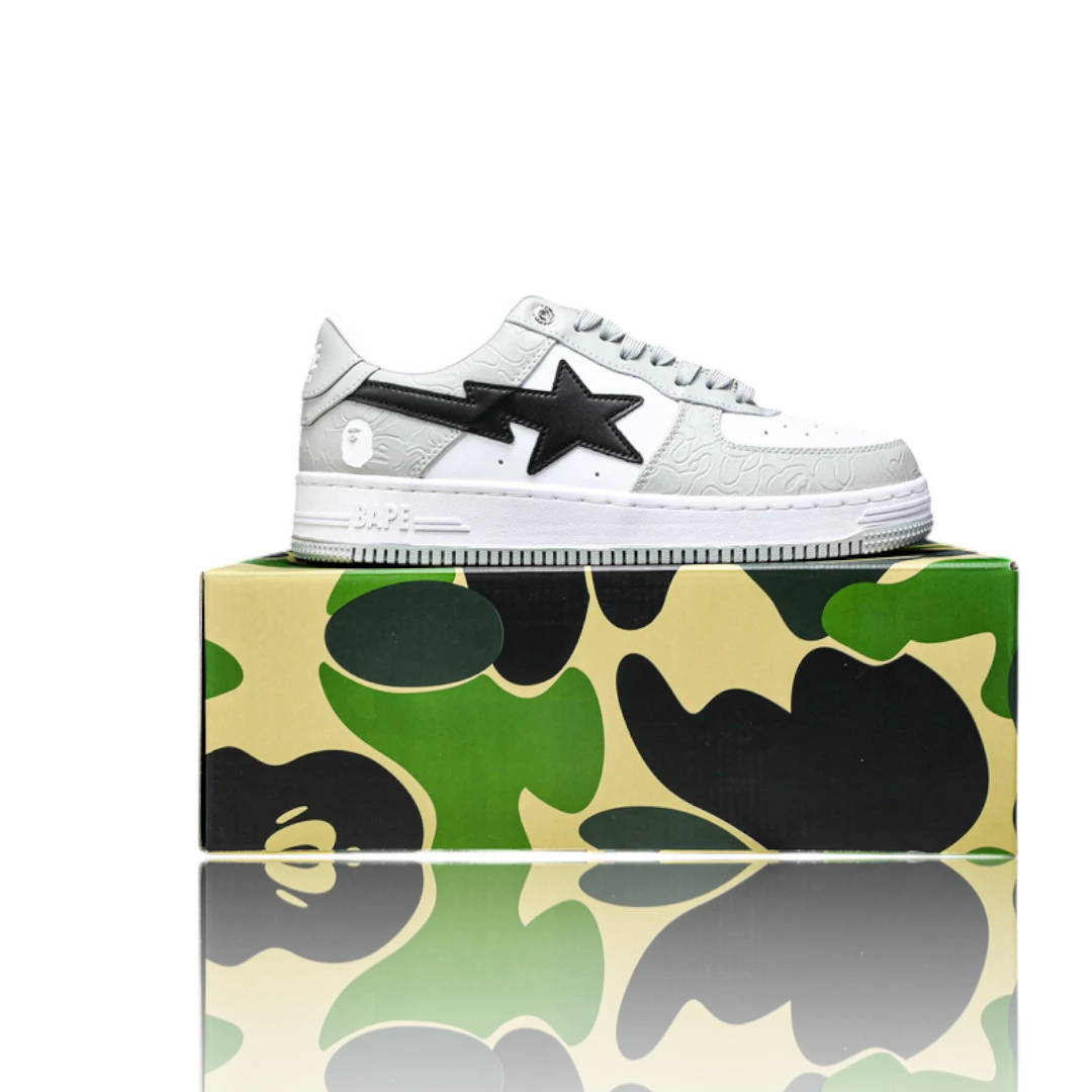 A Bathing Ape Bapesta 'White Grey'