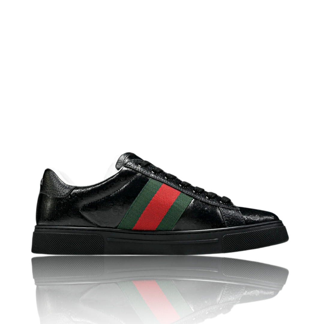 Guссi Ace Web 'Black Monogram'