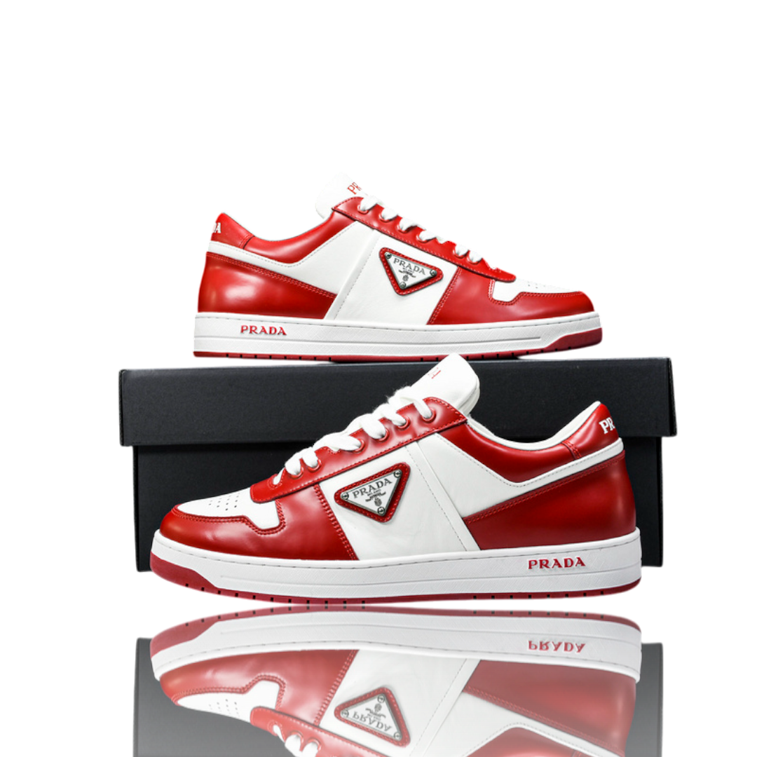 Prada Downtown Sneaker 'White Lacquer Red'