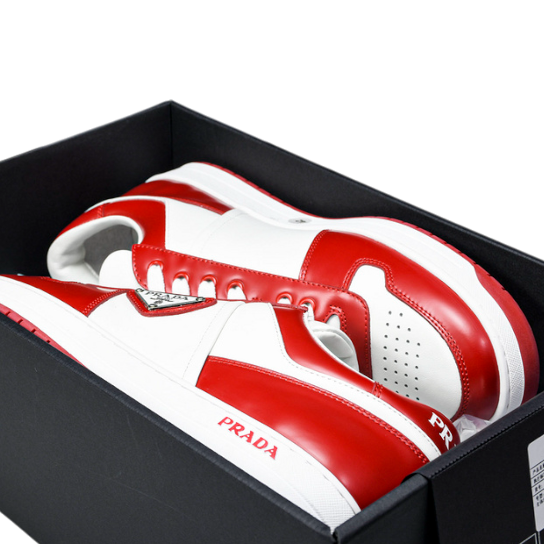 Prada Downtown Sneaker 'White Lacquer Red'