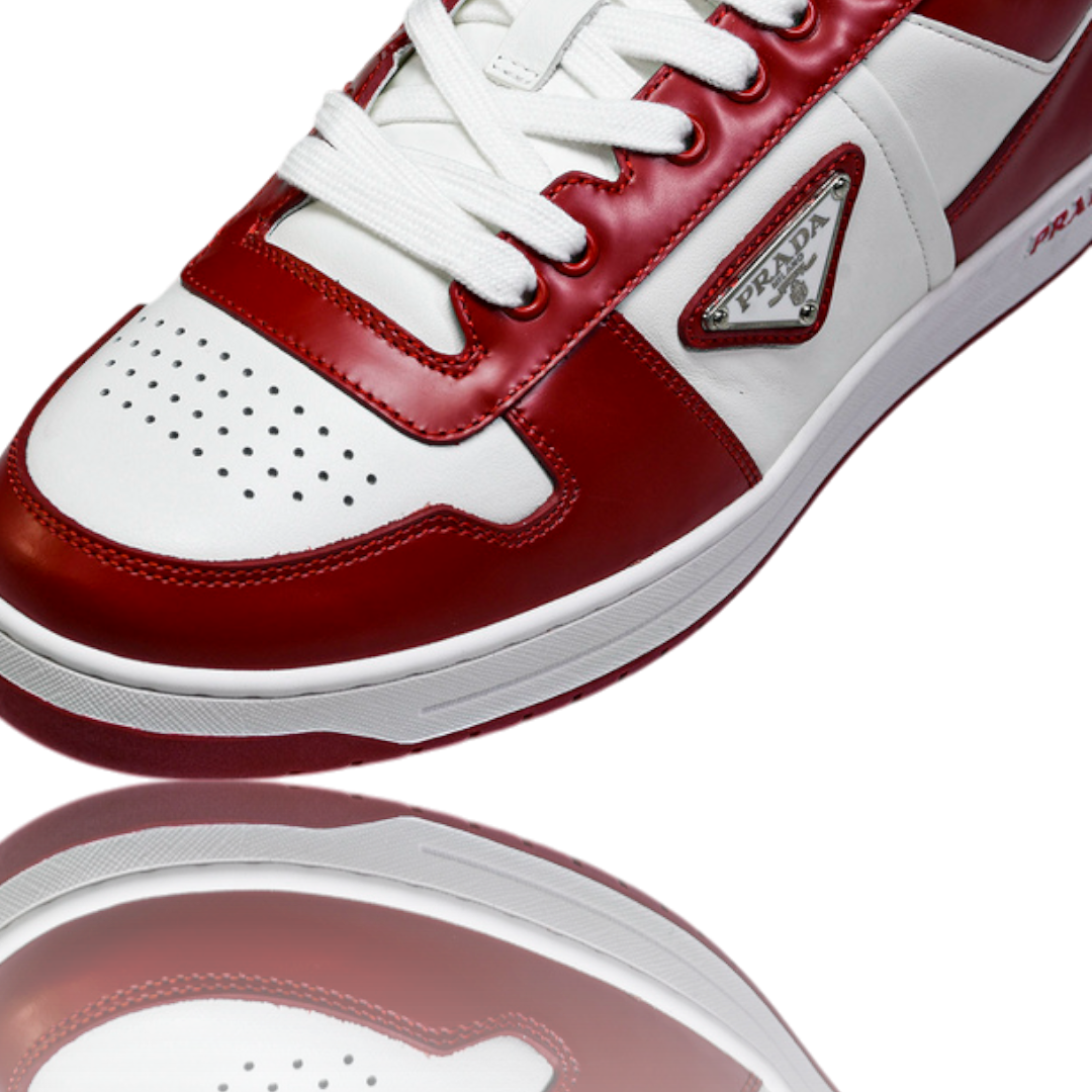 Prada Downtown Sneaker 'White Lacquer Red'