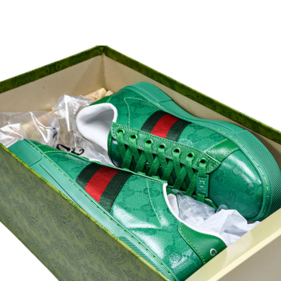 Guссi Ace Web 'Green Monogram'