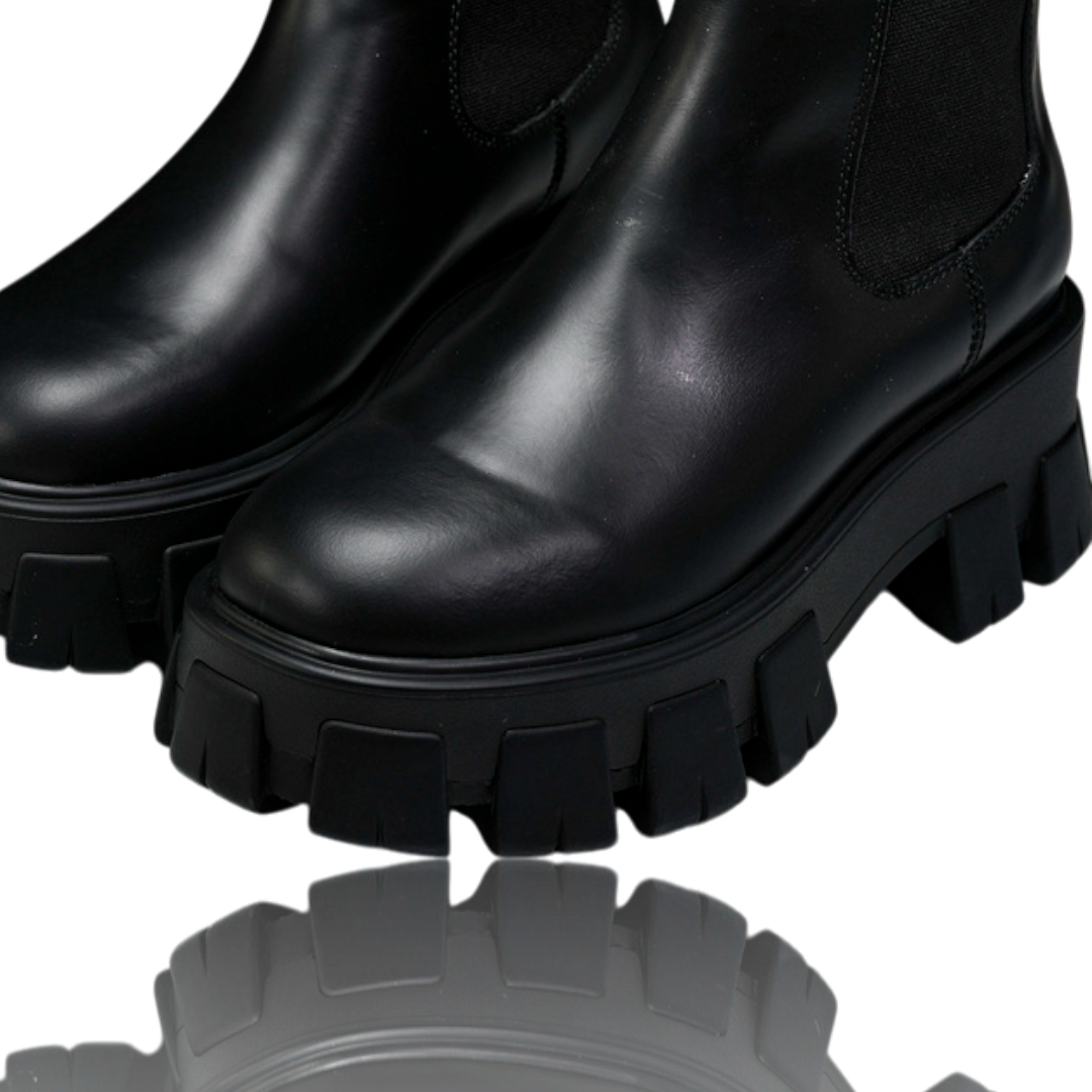 Prada Monolith Brushed Chelsea Boots 'Black'