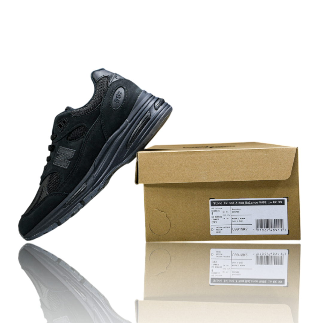 NB 991v2 MiUK x Stone Island 'Ghost Pack Black'