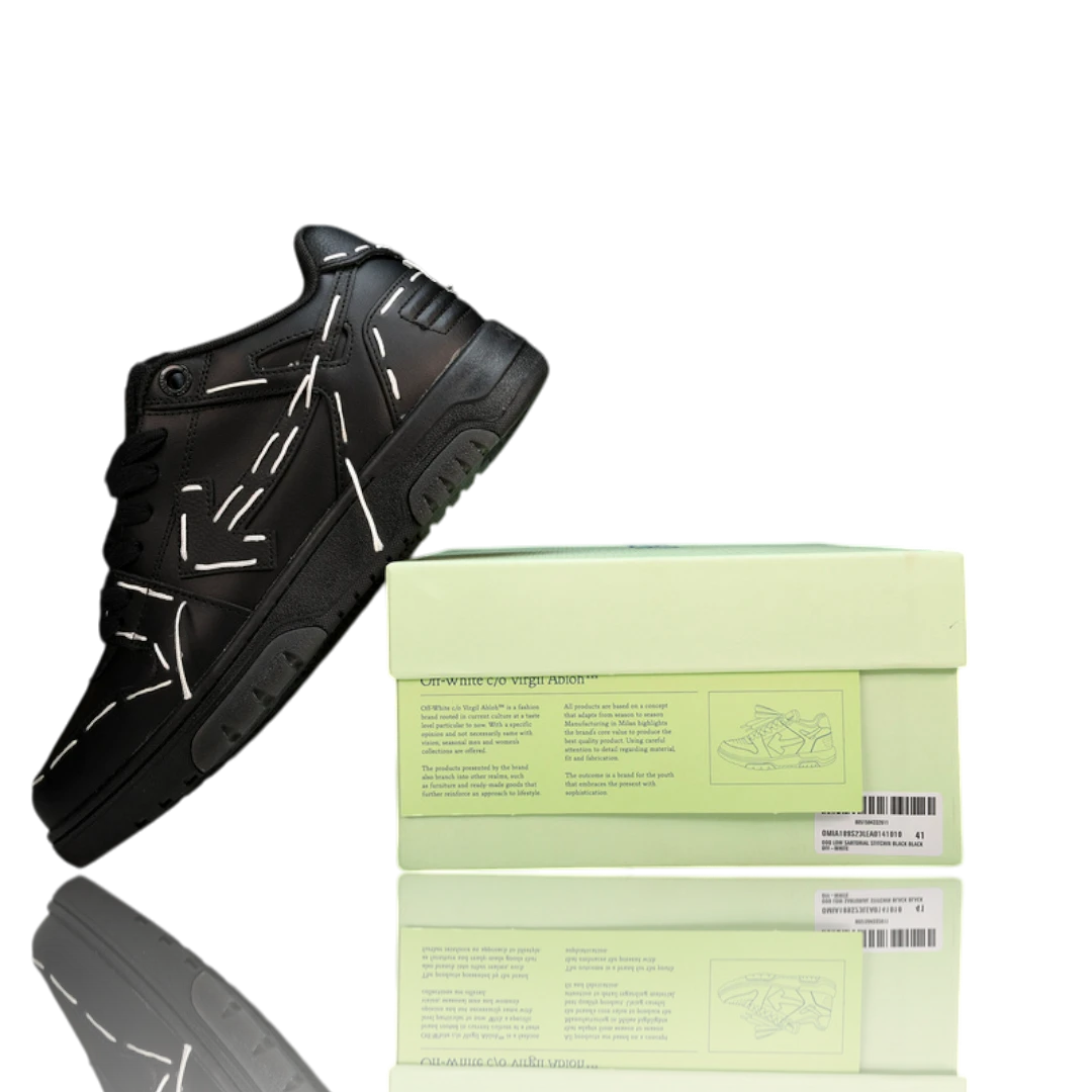 Off-White Out Of Office Low Top - Sartorial Stitch 'Black'