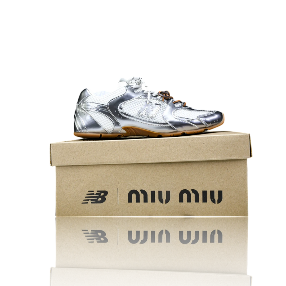 NB 530 SL x Miu Miu 'Metallic Silver'