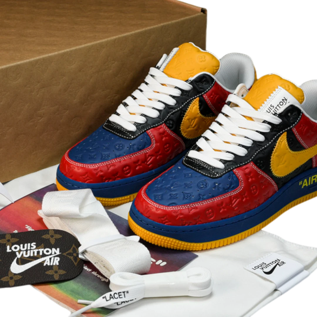 Louis Vuittоп x AF1 By Virgil Abloh 'Red Blue Yellow'