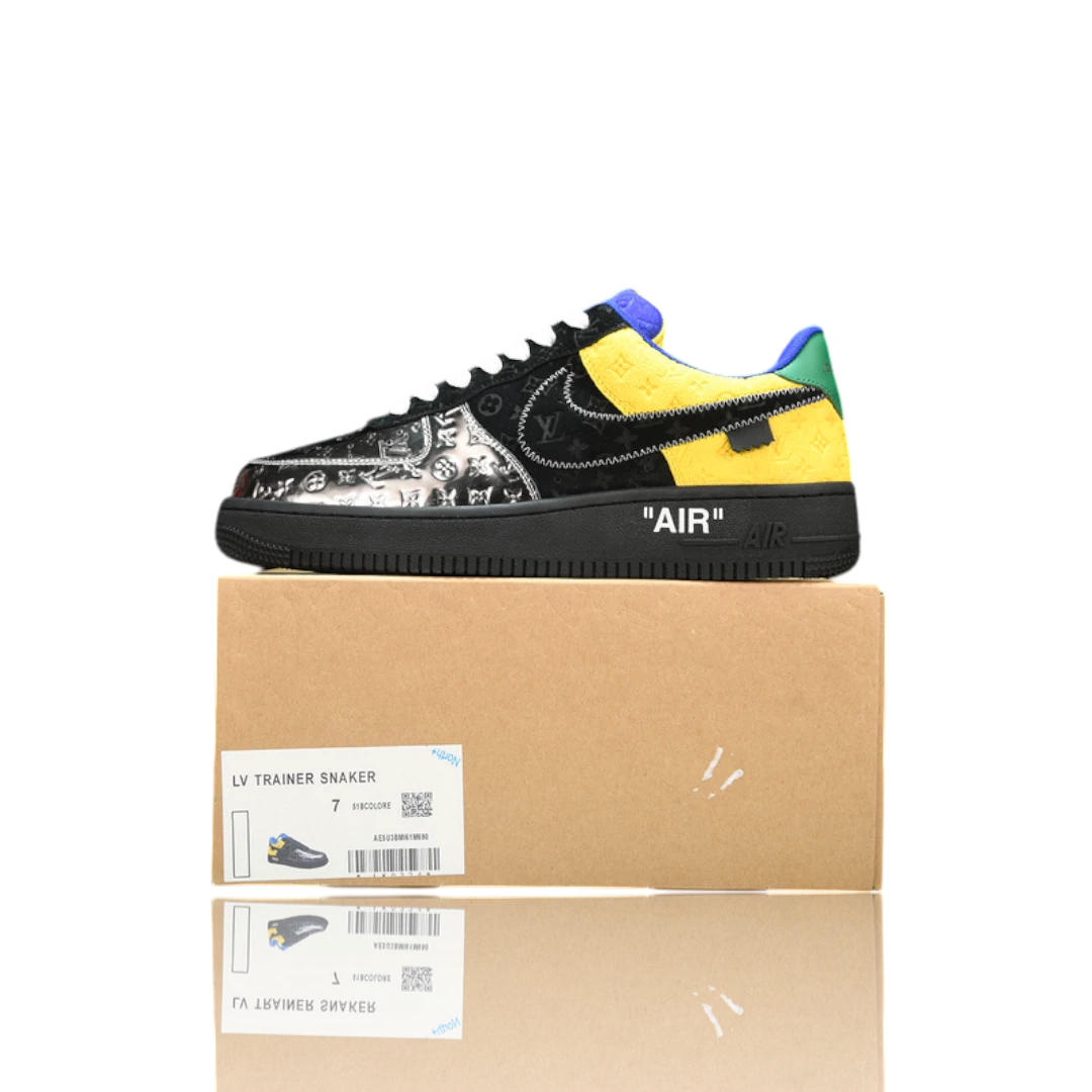 Louis Vuittоп x AF1 By Virgil Abloh ‘Black Metallic Silver’