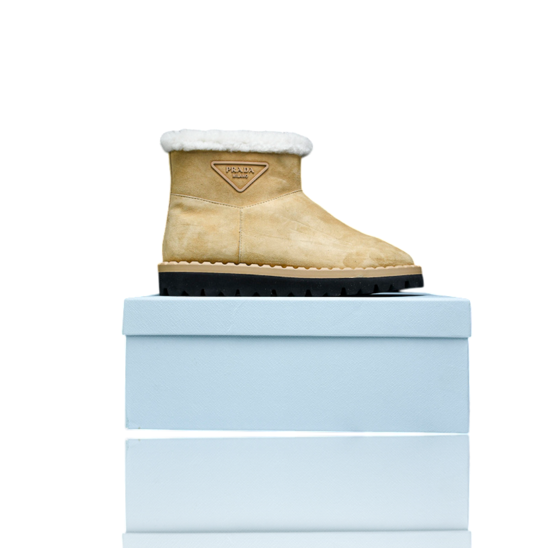 Prada Ankle Boots 'Beige'
