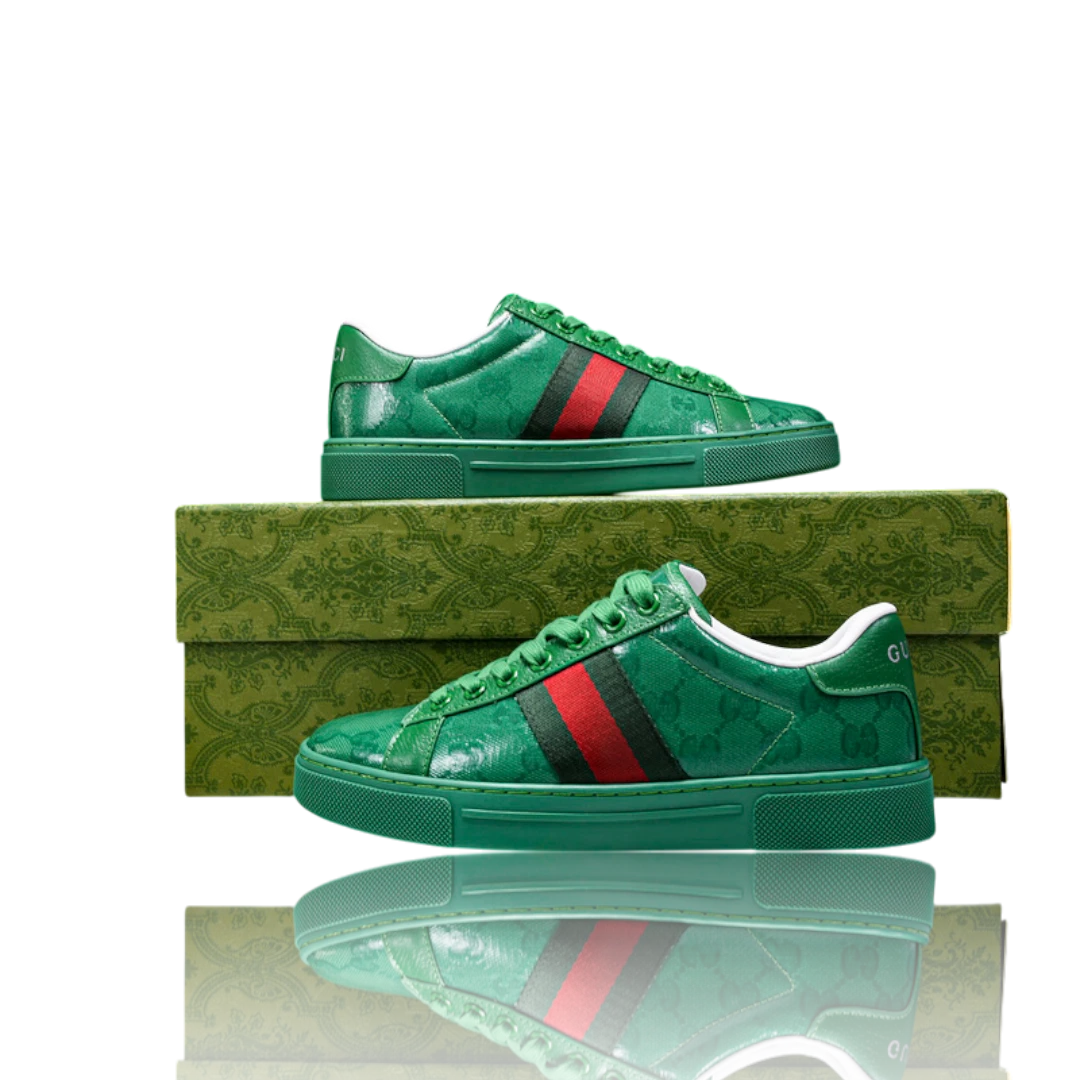 Guссi Ace Web 'Green Monogram'