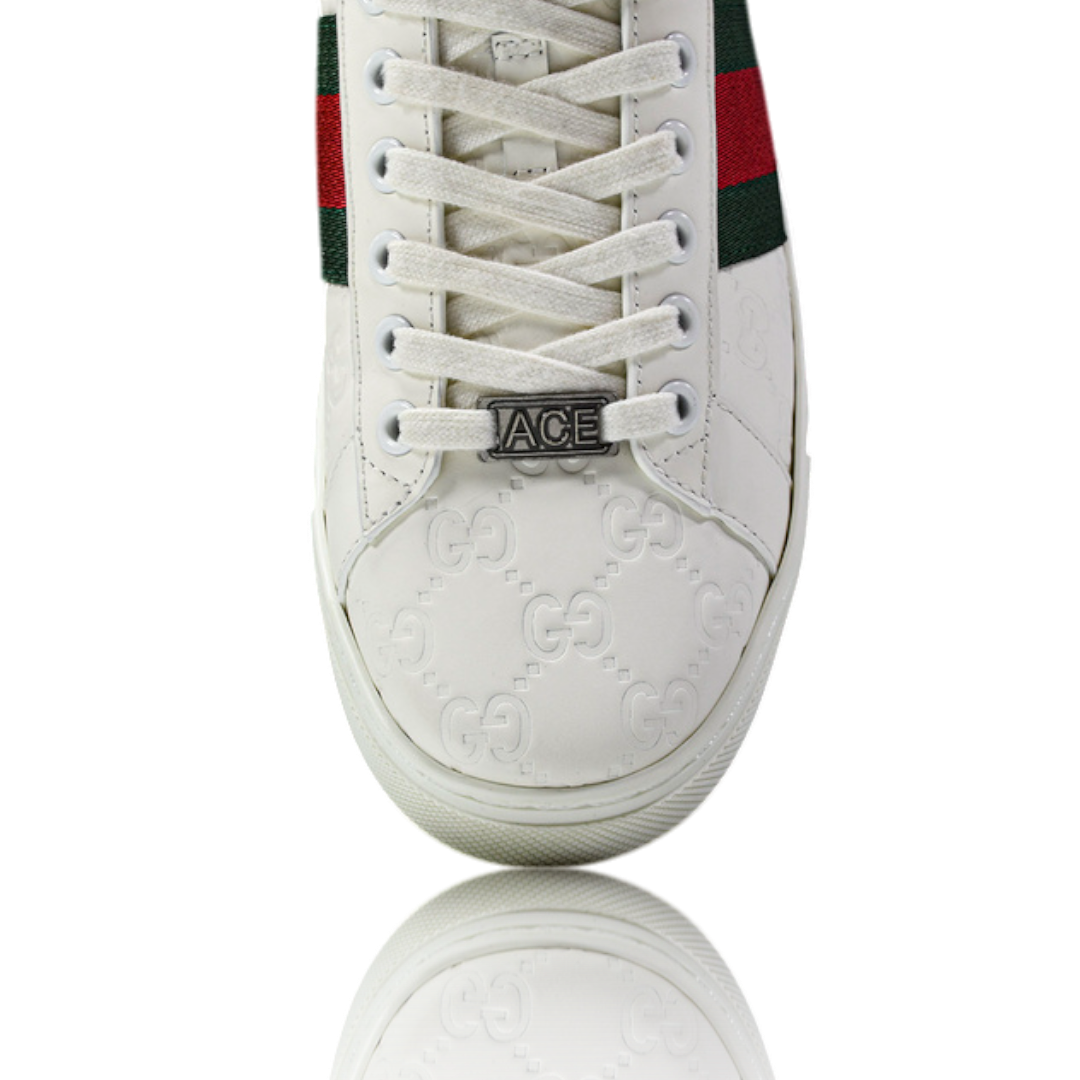 Guссi Ace Web Embossed Monogram 'White'