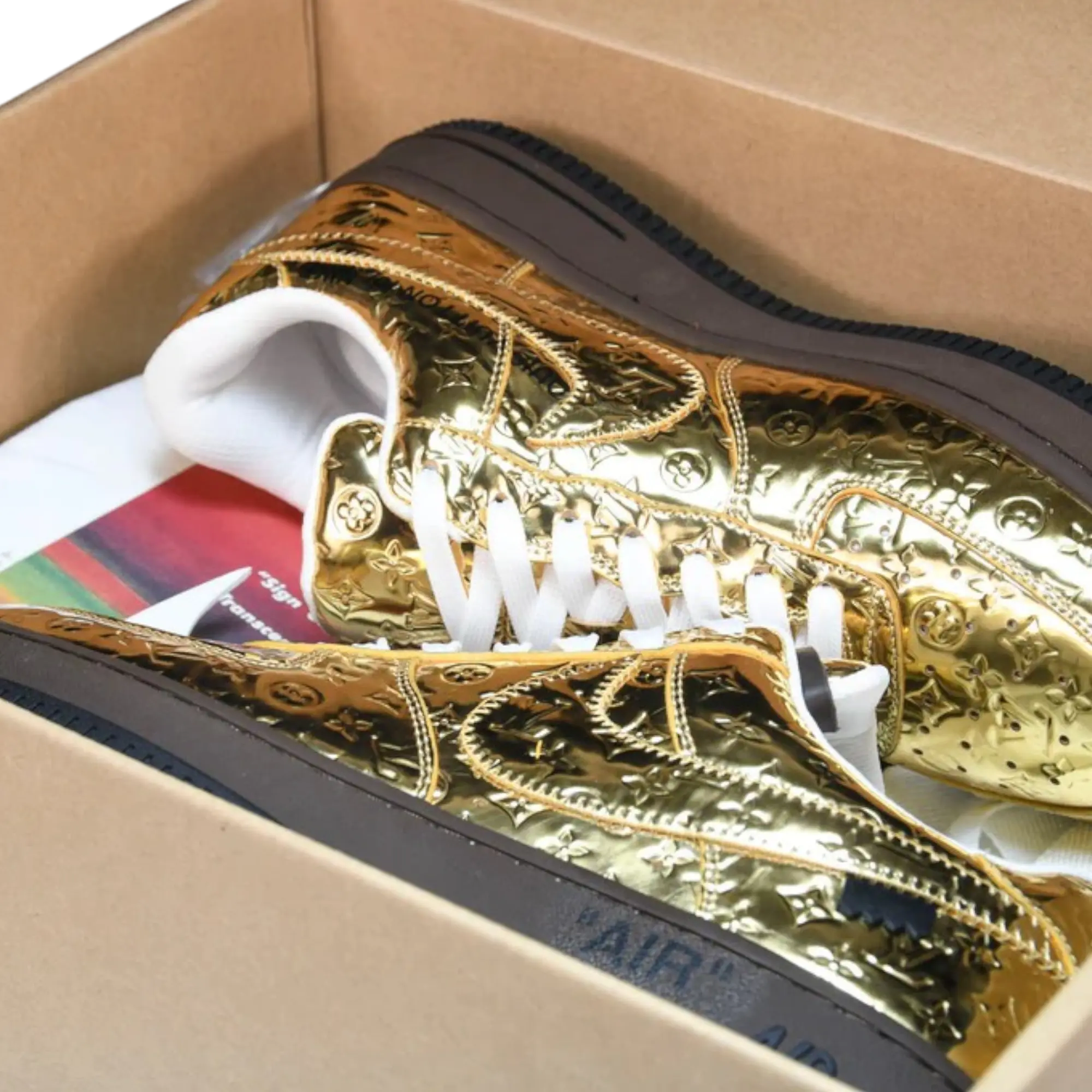 Louis Vuittоп x AF1 By Virgil Abloh 'Metallic Gold'