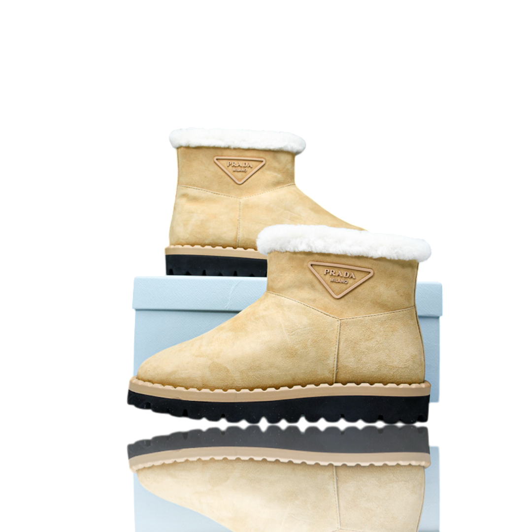 Prada Ankle Boots 'Beige'