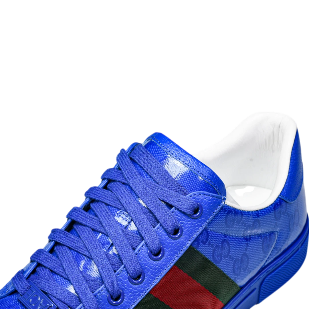 Guссi Ace Web 'Blue Monogram'
