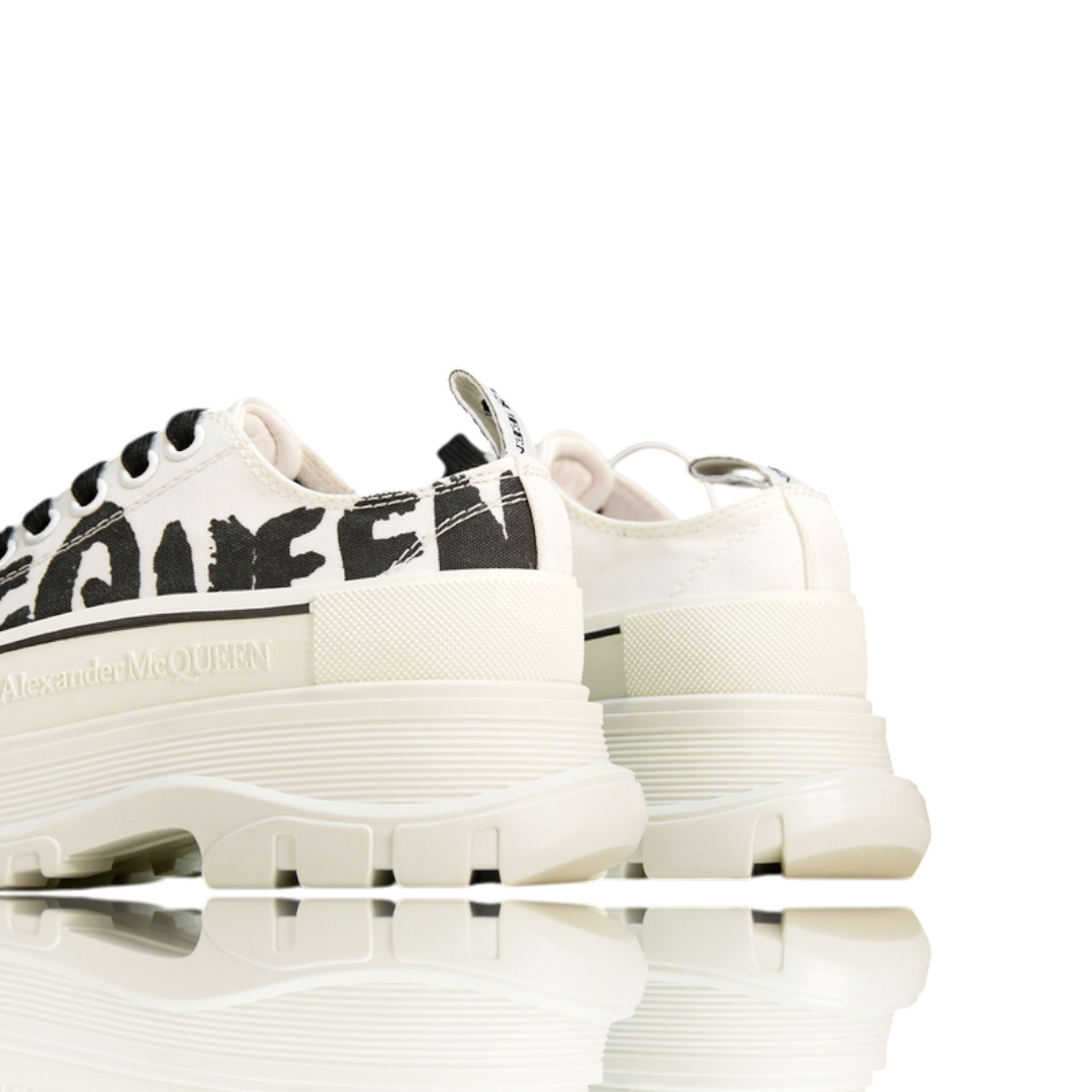 McQueen Tread Slick Low  Graffiti 'White'
