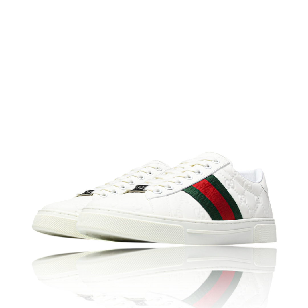 Guссi Ace Web Embossed Monogram 'White'