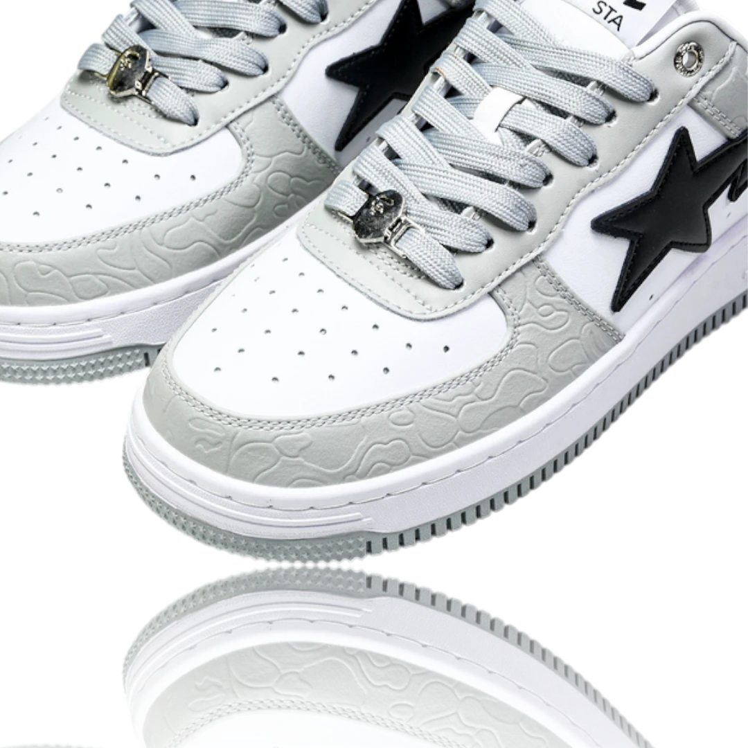 A Bathing Ape Bapesta 'White Grey'