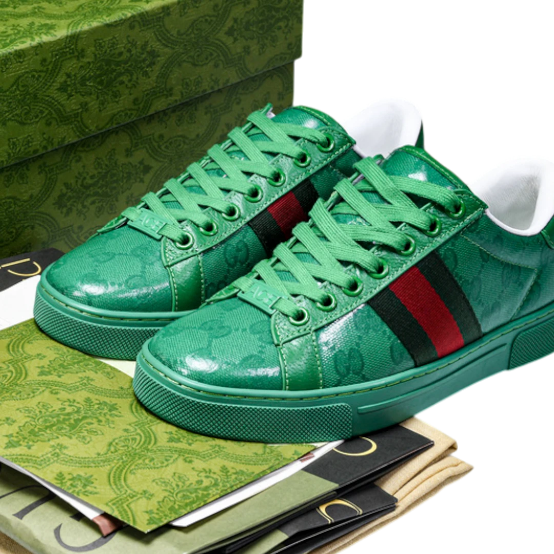 Guссi Ace Web 'Green Monogram'