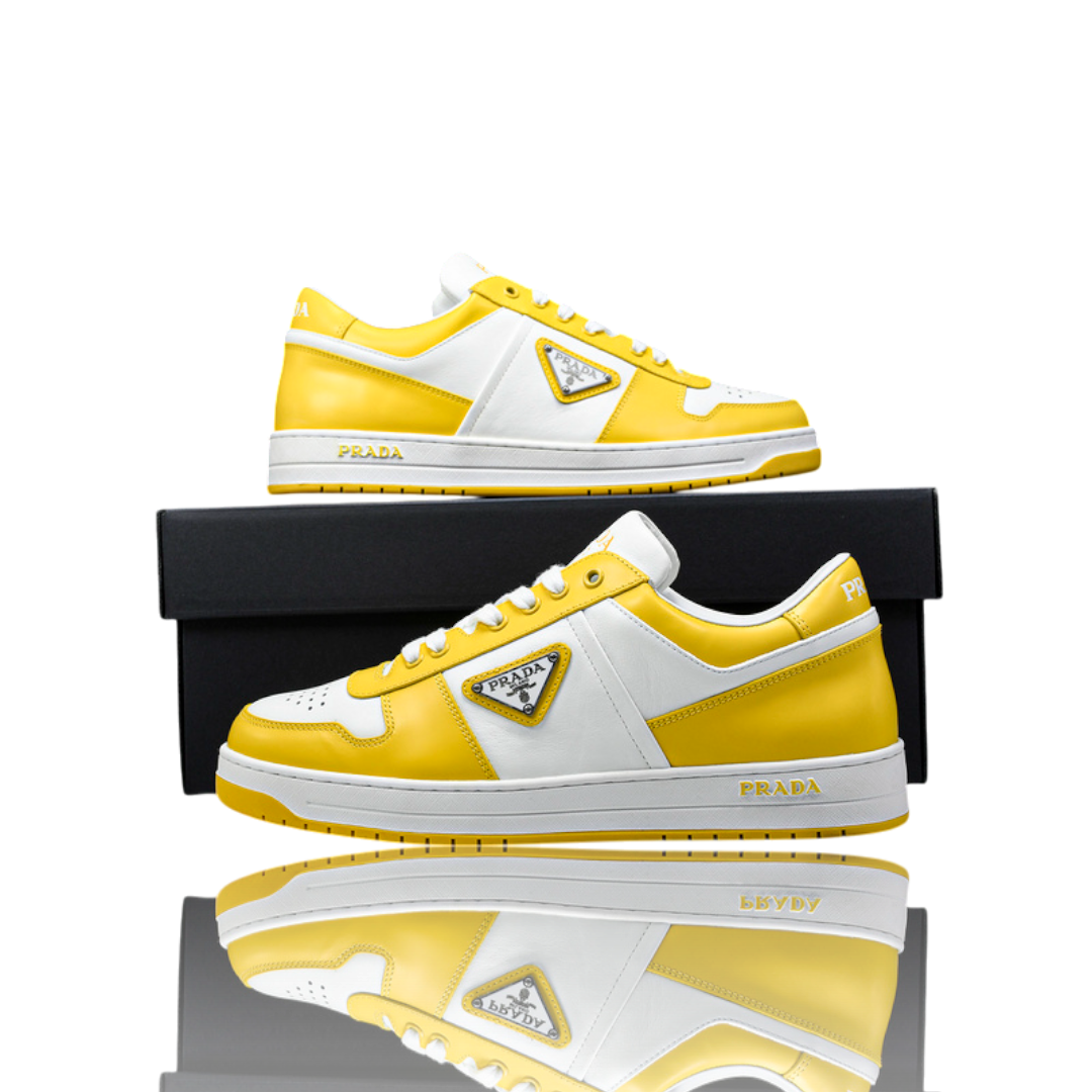 Prada Downtown Sneaker 'White Yellow Sun'