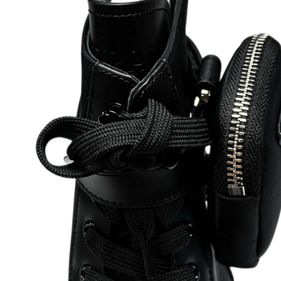 Prada Monolith brushed Boots 'With Pouch'