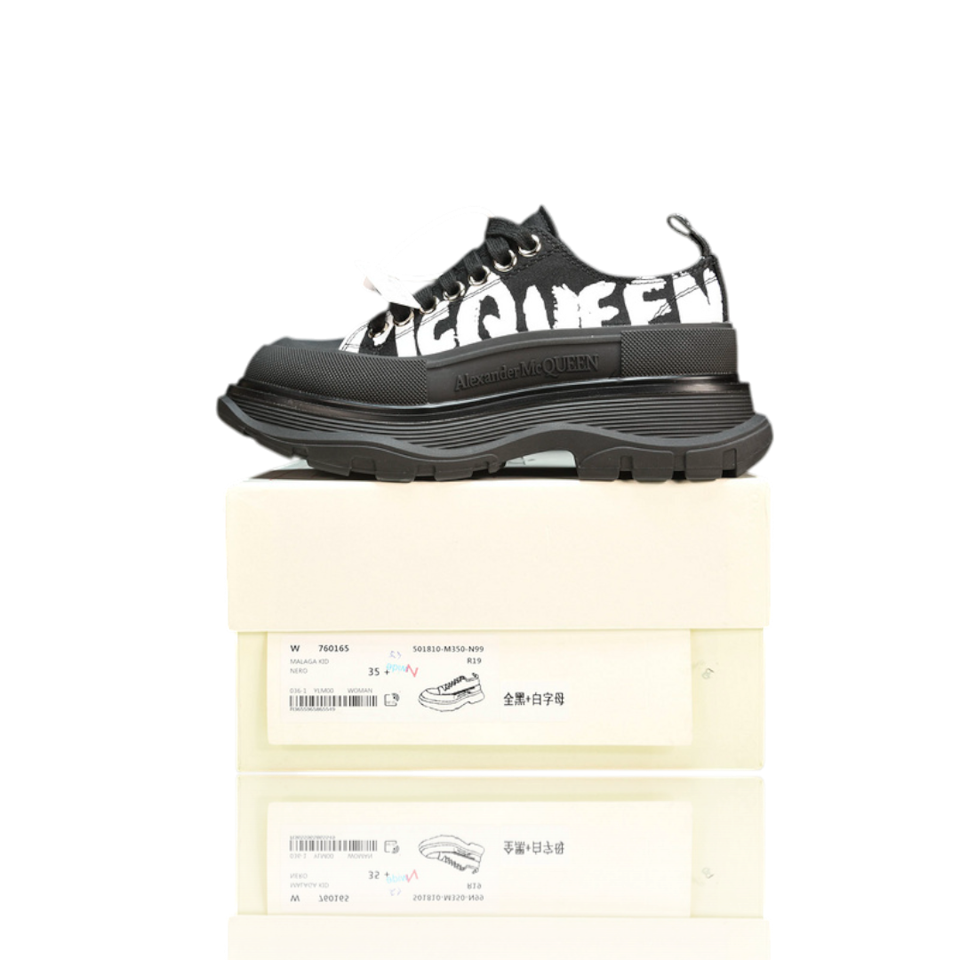 McQueen Tread Slick Low  Graffiti 'Black'