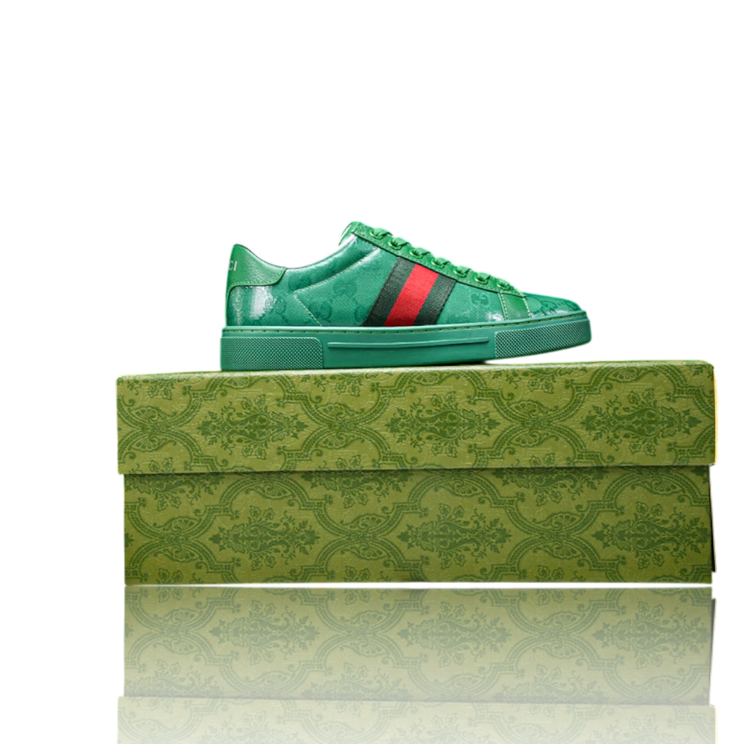 Guссi Ace Web 'Green Monogram'