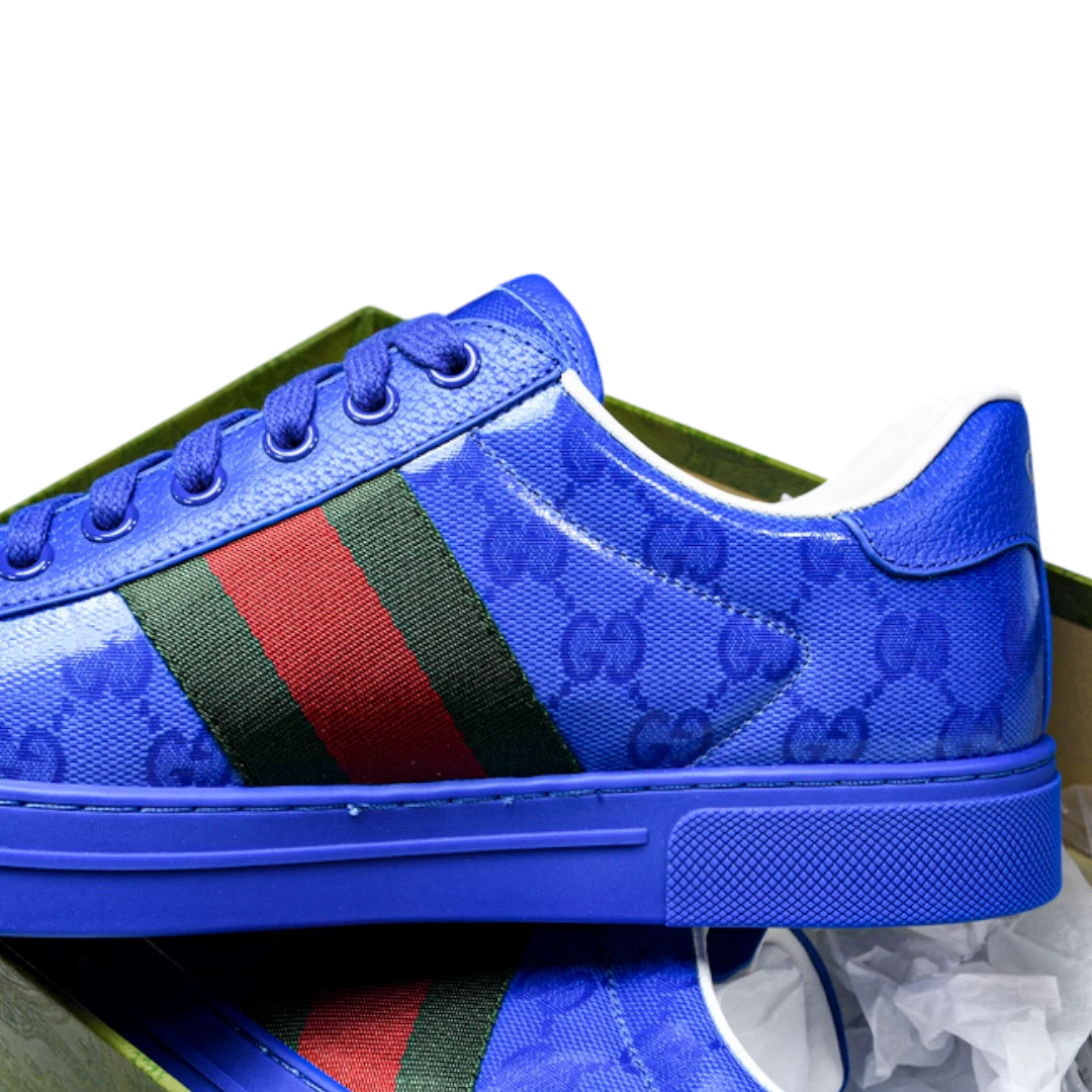 Guссi Ace Web 'Blue Monogram'