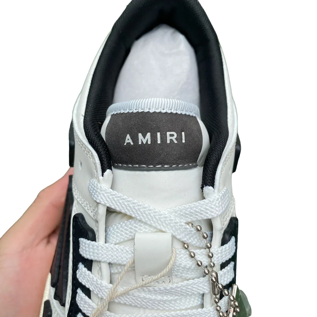 Amiri Skel Top Low 'White Black White'
