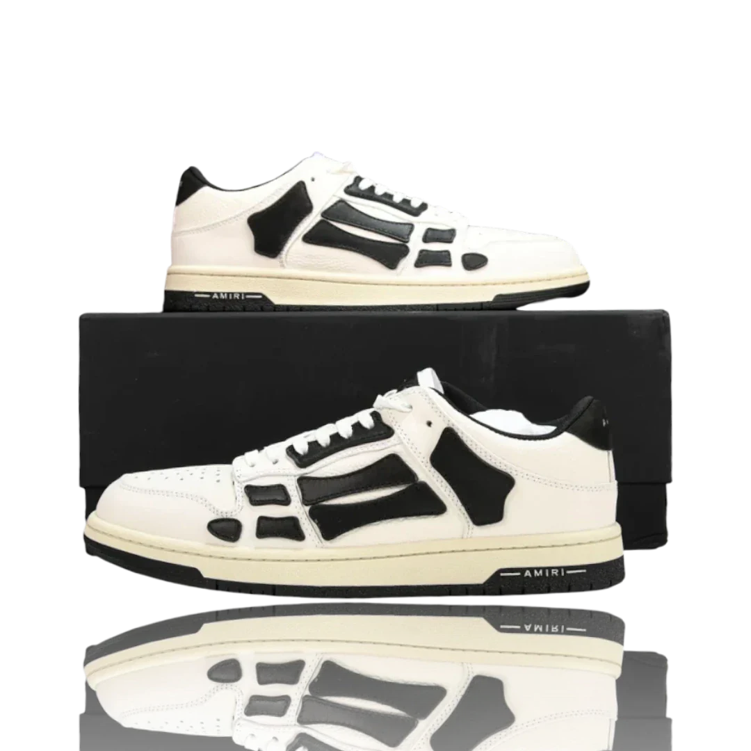 Amiri Skel Top Low 'White Black White'