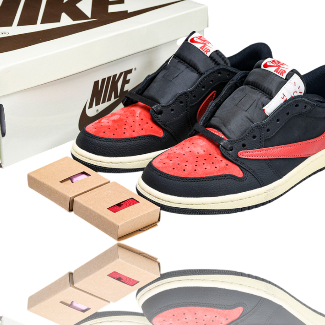 (CLEARANCE) (Unreleased) Travis Scott x AJ1 Retro Low 'Black Red'