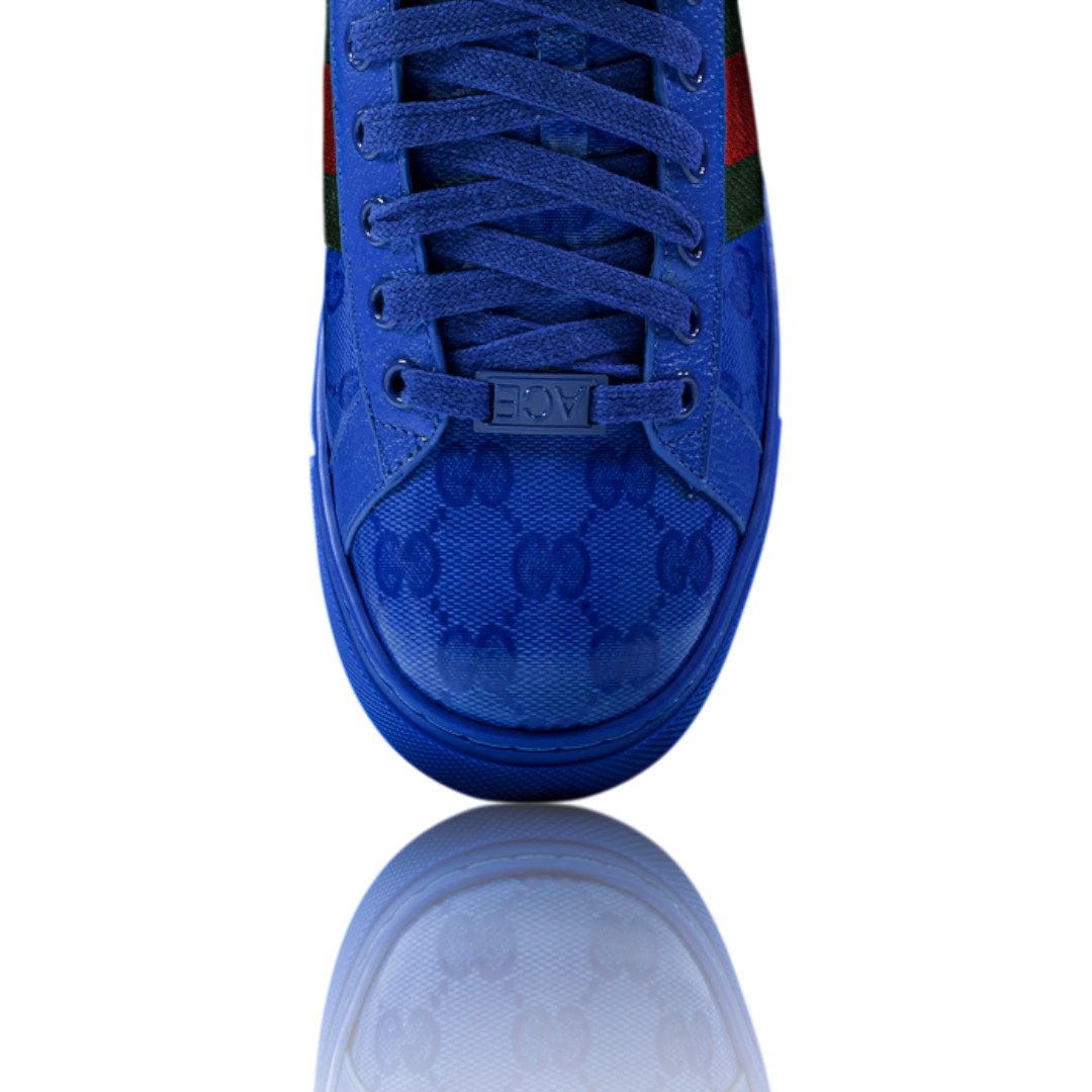 Guссi Ace Web 'Blue Monogram'