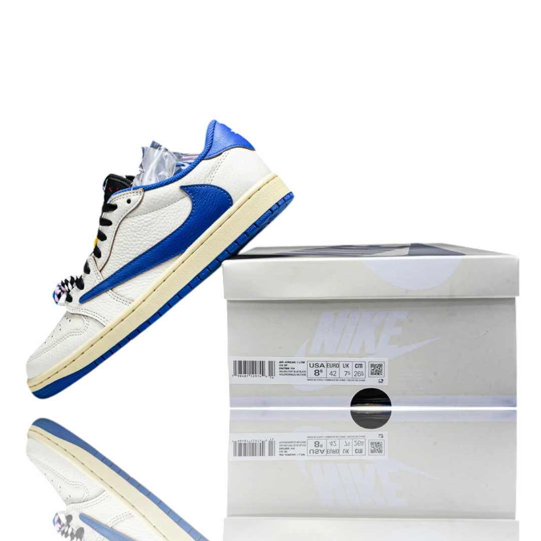 Travis Scott x Fragment AJ1 Low OG 'Sail Military Blue'
