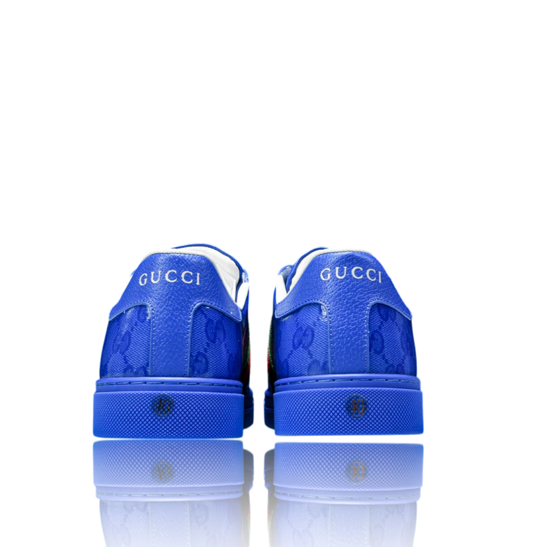 Guссi Ace Web 'Blue Monogram'