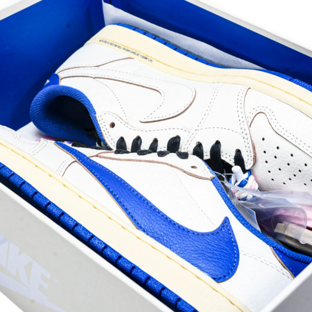 Travis Scott x Fragment AJ1 Low OG 'Sail Military Blue'