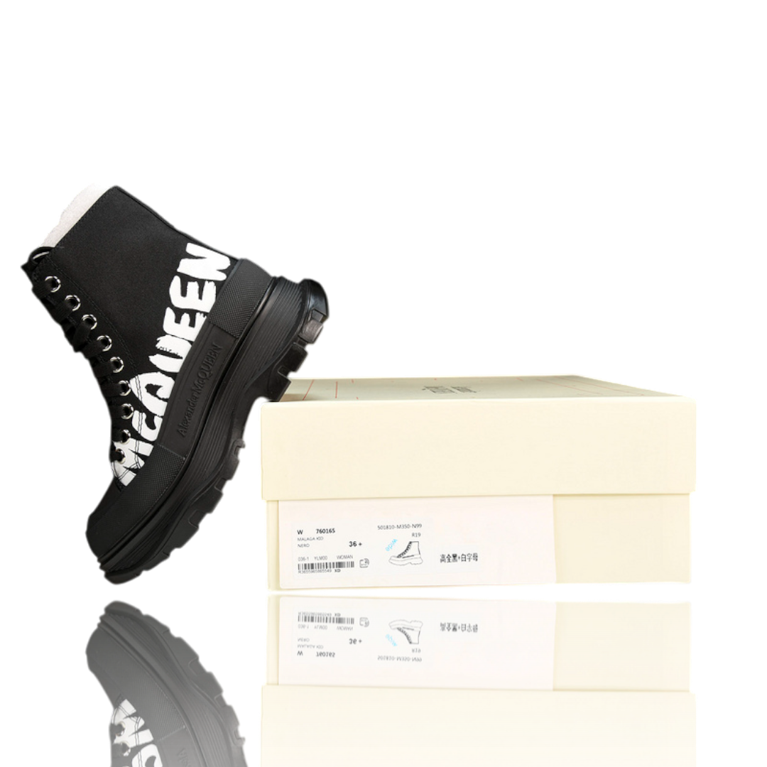 McQueen Tread Slick Boot  Graffiti 'Black'