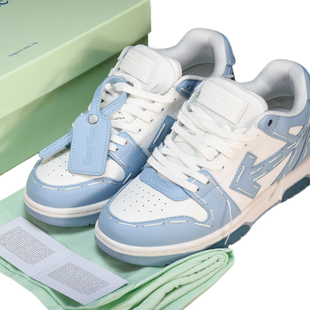 Off-White Out Of Office Low Top - Sartorial Stitch 'White Light Blue'