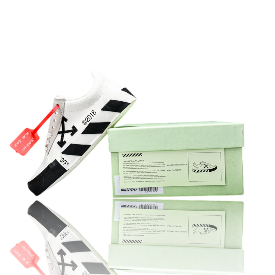 Off-White Vulc Low 'White' (‘C 2018)  Old Stripes