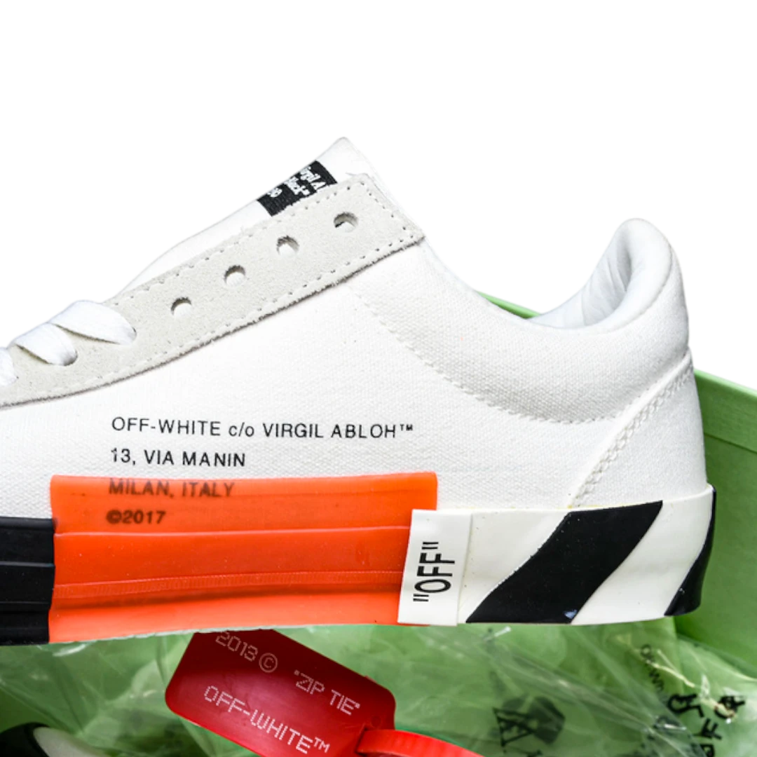 Off-White Vulc Low 'White' (‘C 2018)  Old Stripes