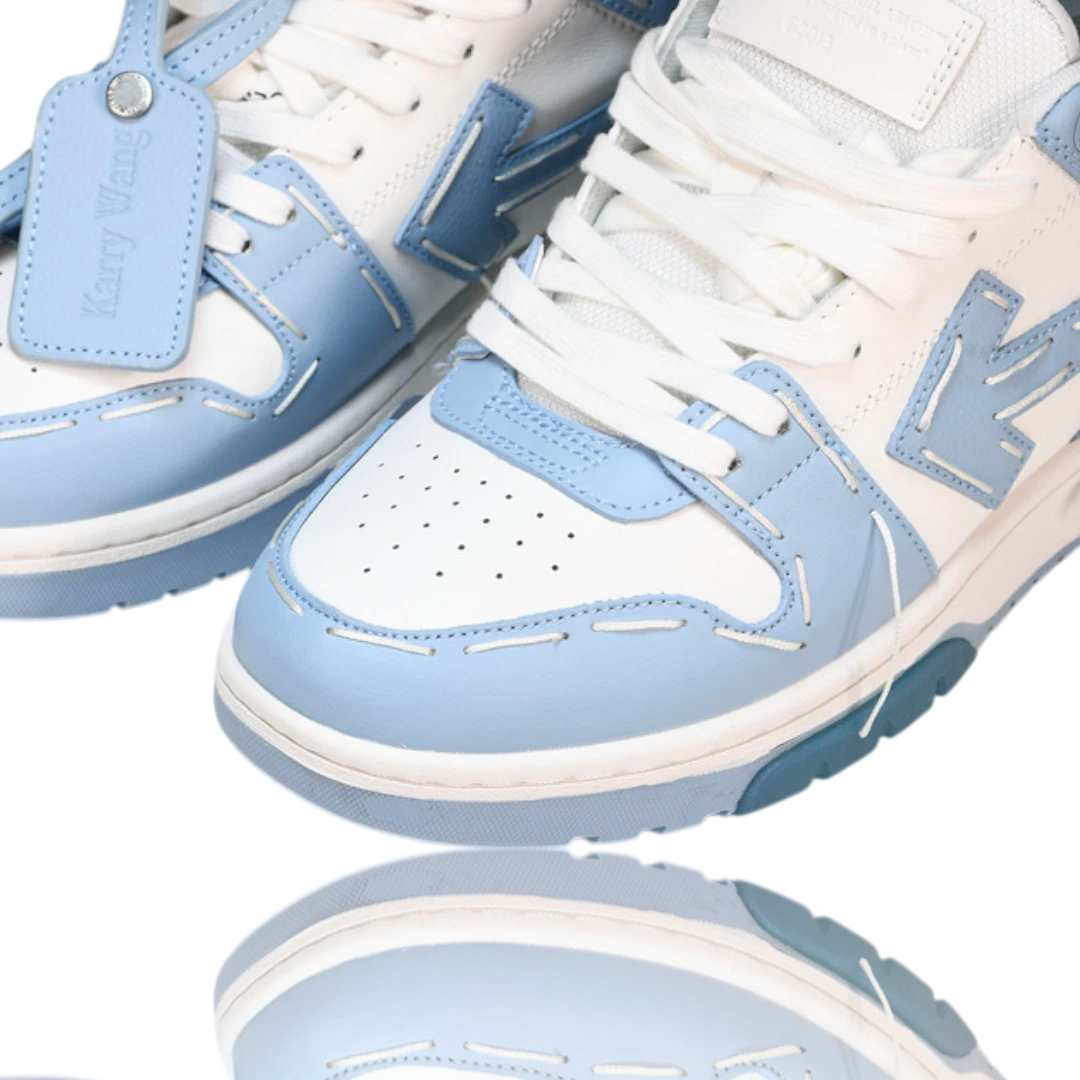 Off-White Out Of Office Low Top - Sartorial Stitch 'White Light Blue'
